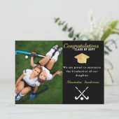 Field Hockey Photo afstuderen klasse 2022 Aankondiging (Staand voorkant)