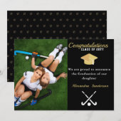 Field Hockey Photo afstuderen klasse 2022 Aankondiging (Voorkant / Achterkant)