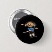 Field Hockey Player 2 Ronde Button 5,7 Cm (Voorkant /achterkant)