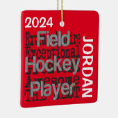 Field Hockey Player Extraordinaire CUSTOM Keramisch Ornament (Rechts)