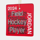 Field Hockey Player Extraordinaire CUSTOM Keramisch Ornament (Links)