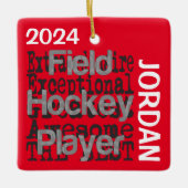Field Hockey Player Extraordinaire CUSTOM Keramisch Ornament (Voorkant)