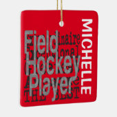 Field Hockey Player Extraordinaire CUSTOM Keramisch Ornament (Rechts)