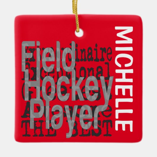 Field Hockey Player Extraordinaire CUSTOM Keramisch Ornament (Voorkant)