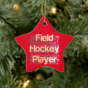 Field Hockey Player Extraordinaire Keramisch Ornament