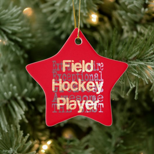 Field Hockey Player Extraordinaire Keramisch Ornament (Boom)