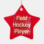 Field Hockey Player Extraordinaire Keramisch Ornament (Voorkant)