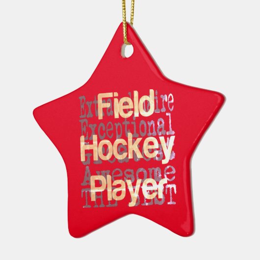 Field Hockey Player Extraordinaire Keramisch Ornament (Links)
