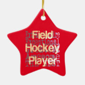 Field Hockey Player Extraordinaire Keramisch Ornament (Achterkant)