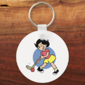 Field Hockey Player Sleutelhanger (Voorkant)