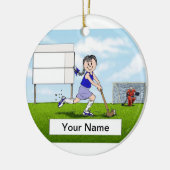 Field Hockey Player - Vrouw Keramisch Ornament (Links)