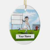 Field Hockey Player - Vrouw Keramisch Ornament (Rechts)