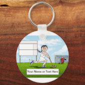 Field Hockey Player - Vrouw Sleutelhanger (Voorkant)
