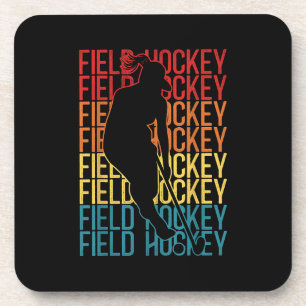 Field Hockey Retro  Field Hockey Bier Onderzetter