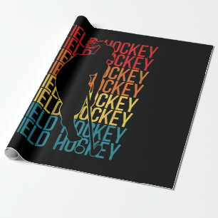 Field Hockey Retro Field Hockey Cadeaupapier