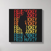 Field Hockey Retro Field Hockey Canvas Afdruk (Voorkant)