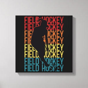 Field Hockey Retro  Field Hockey Canvas Afdruk