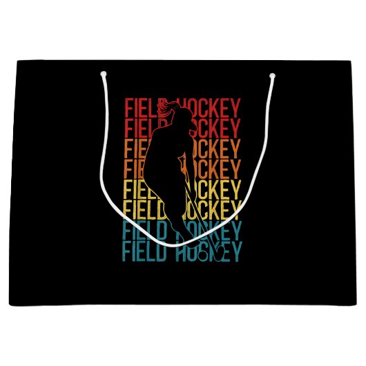 Field Hockey Retro Field Hockey Groot Cadeauzakje (Voorkant)
