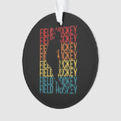 Field Hockey Retro  Field Hockey Ornament (voorkant)