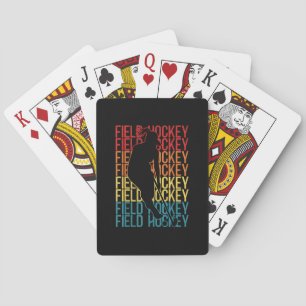 Field Hockey Retro Field Hockey Pokerkaarten