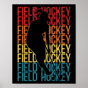 Field Hockey Retro Field Hockey Poster