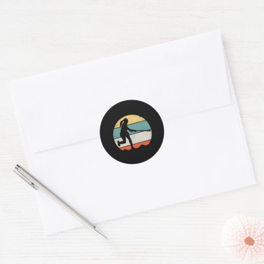 Field Hockey Ronde Sticker (Envelop)