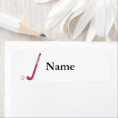 Field Hockey roze stick Etiket (Insitu)