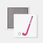 Field Hockey roze stick Magneet (Voorkant / Achterkant)