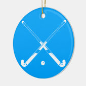 Field Hockey Silhouette Ornament Blue (Links)