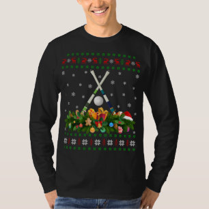 Field Hockey Sports Lover Xmas Ugly Field Hockey C T-shirt