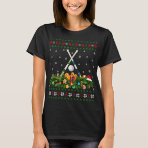 Field Hockey Sports Lover Xmas Ugly Field Hockey C T-shirt