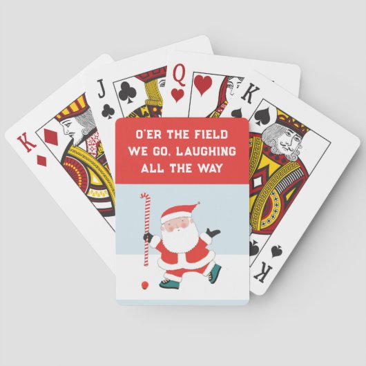 Field Hockey Stocking Stuffers Pokerkaarten (Achterkant)