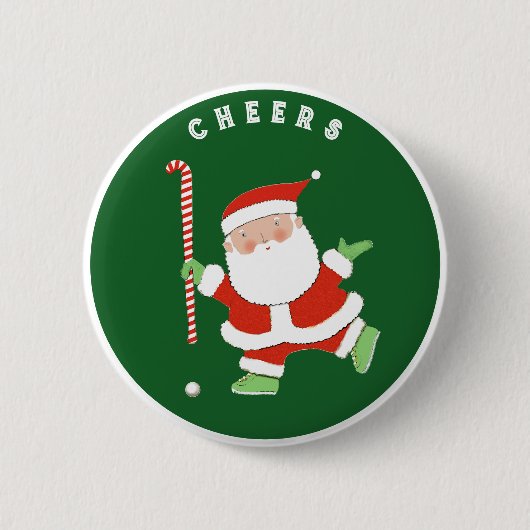 Field Hockey Stocking Stuffers Ronde Button 5,7 Cm (Voorkant)