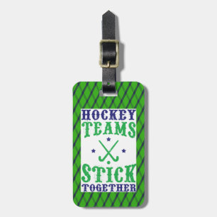 Field Hockey Teams Stick Together Bag Label Bagagelabel