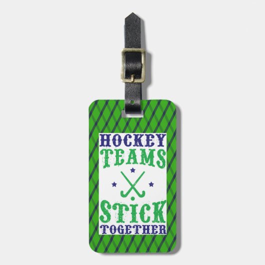 Field Hockey Teams Stick Together Bag Label Bagagelabel (Voorkant verticaal)