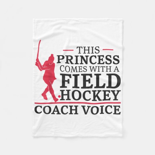 Field Hockey This Princess Comes With A Field Hock Fleece Deken (Voorkant)