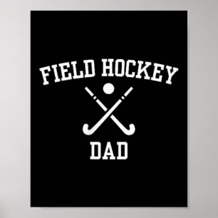 Field Hockey Vader Borstzak Ontwerp Hockey Familie Poster