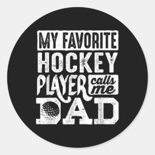 Field Hockey Vader Shirt Heren Field Hockey Liefhe Ronde Sticker