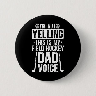 Field Hockey Vader Stem Vader Van Een Field Hockey Ronde Button 5,7 Cm