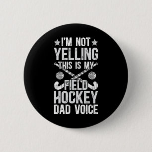 Field Hockey Vader Stem Vader Van Een Field Hockey Ronde Button 5,7 Cm