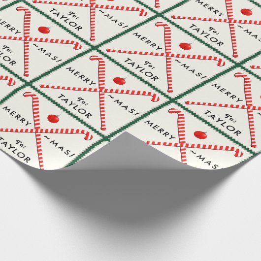 Field Hockey Vakantie Cadeau Wrapping PA Cadeaupapier (Hoek)