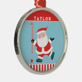 Field Hockey Vakantie Keepsake Gift Metalen Ornament (Rechts)