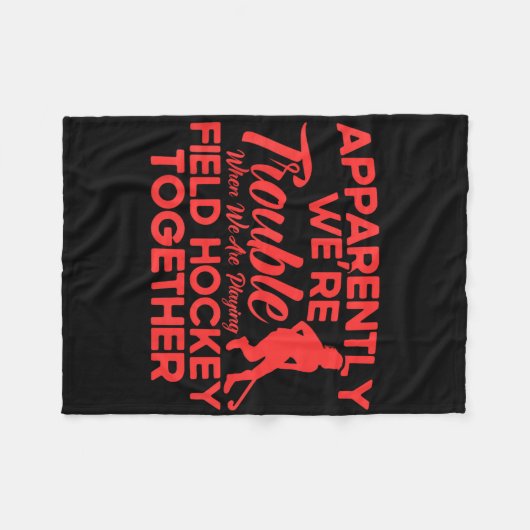 Field Hockey We Are Playing Field Hockey Together  Fleece Deken (Voorkant (Horizontaal))