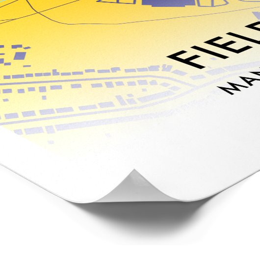 Field Mill Stadium kaart - Huis van Mansfield Town Poster (Hoek)