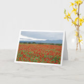 Field Mountain Landscape Card Kaart (Gele Bloem)
