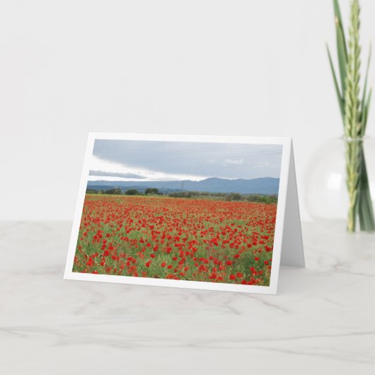 Field Mountain Landscape Card Kaart (Voorkant)