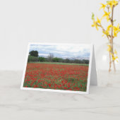 Field Mountain Landscape Card Kaart (Gele Bloem)