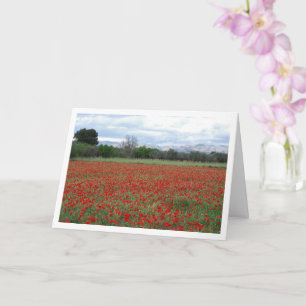 Field Mountain Landscape Card Kaart