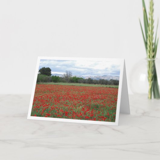 Field Mountain Landscape Card Kaart (Voorkant)