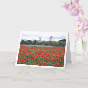Field Mountain Landscape Card Kaart